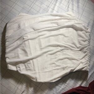White Ruched Corset Top